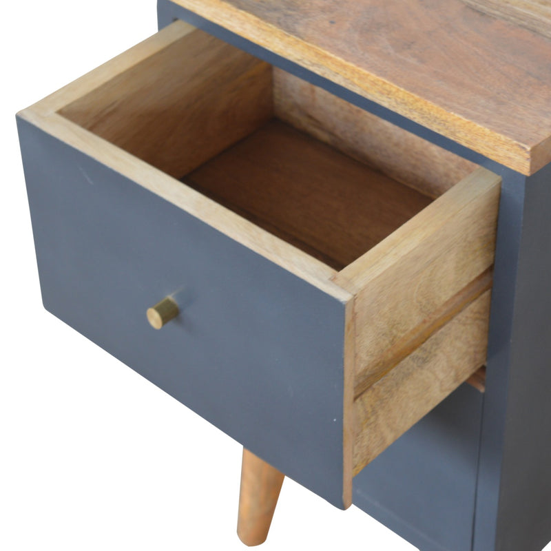 Charcoal Black Hand Painted Nightstand