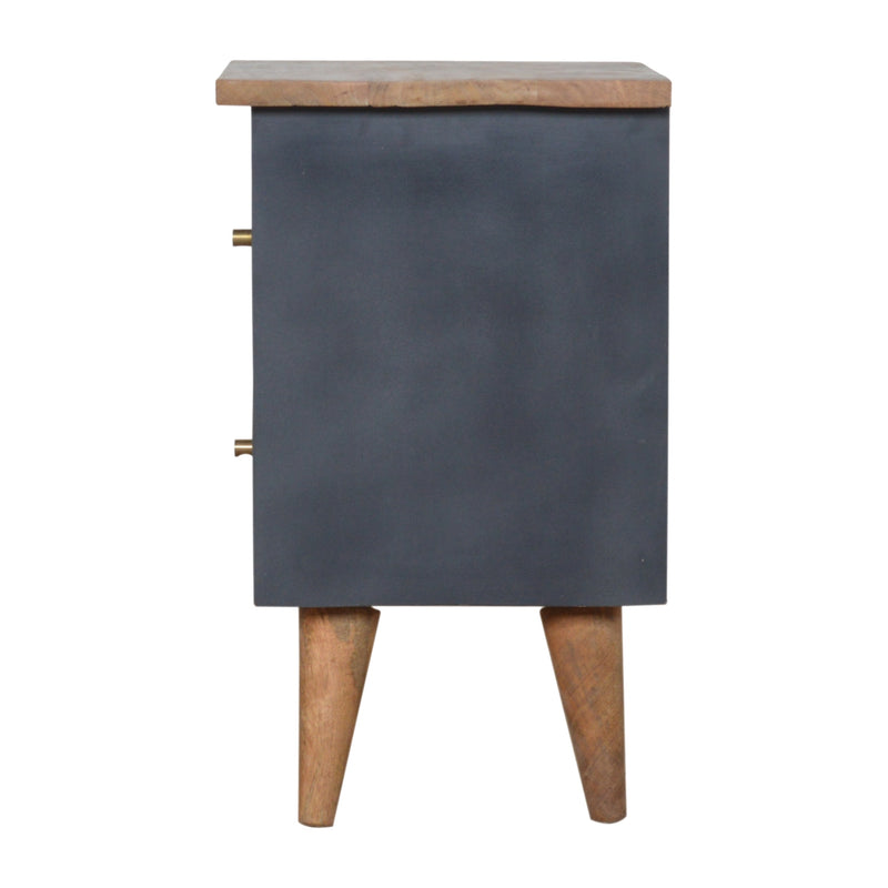 Charcoal Black Hand Painted Nightstand
