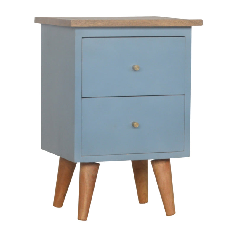 Blue Hand Painted Nightstand