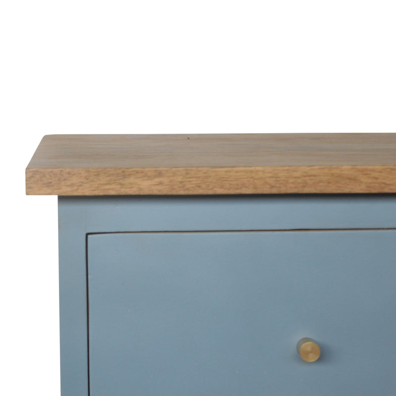 Blue Hand Painted Nightstand