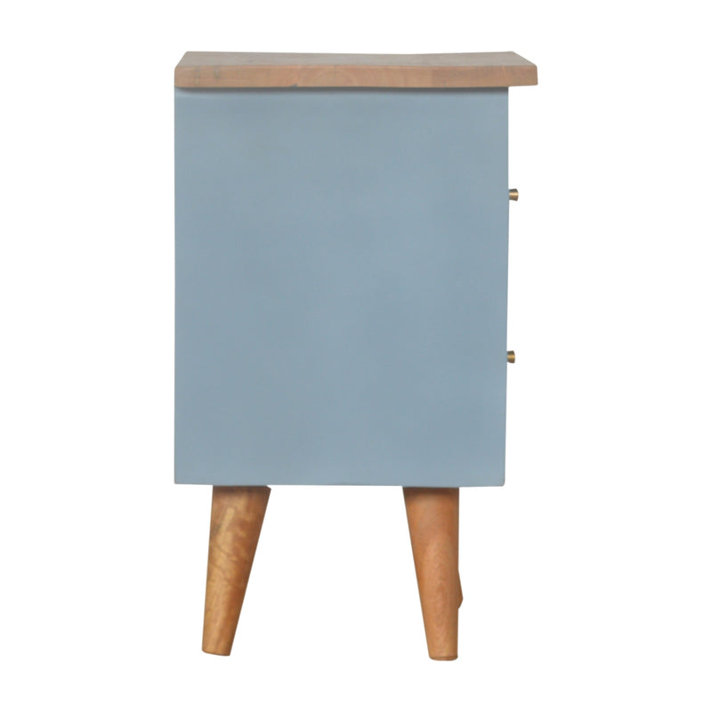 Blue Hand Painted Nightstand
