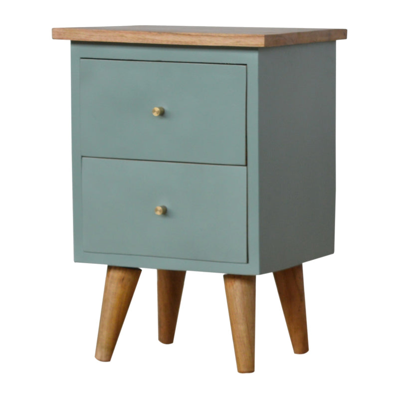 Green Hand Painted Nightstand