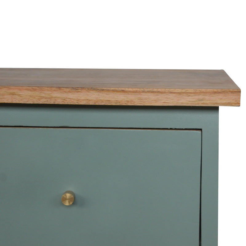 Green Hand Painted Nightstand