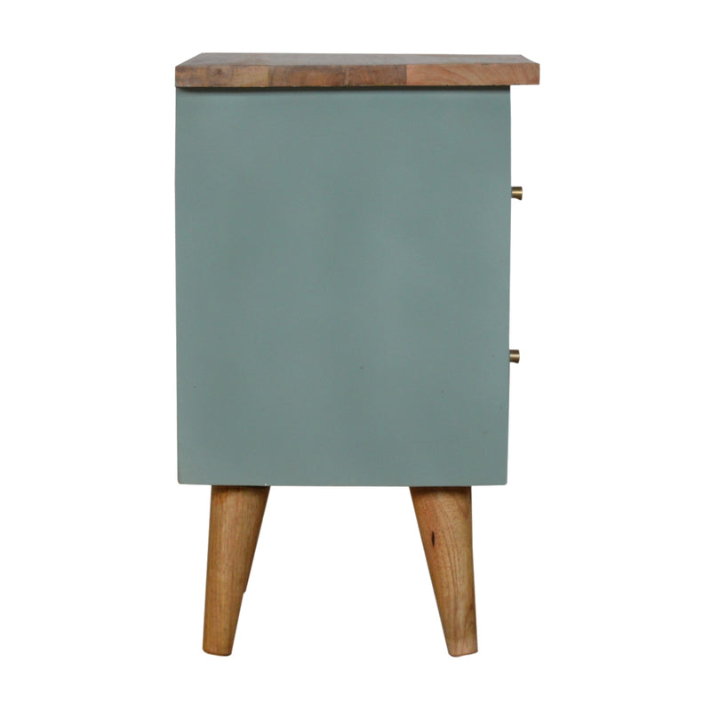Green Hand Painted Nightstand