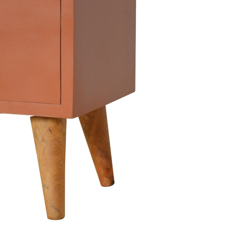 Brick Red Hand Painted Nightstand