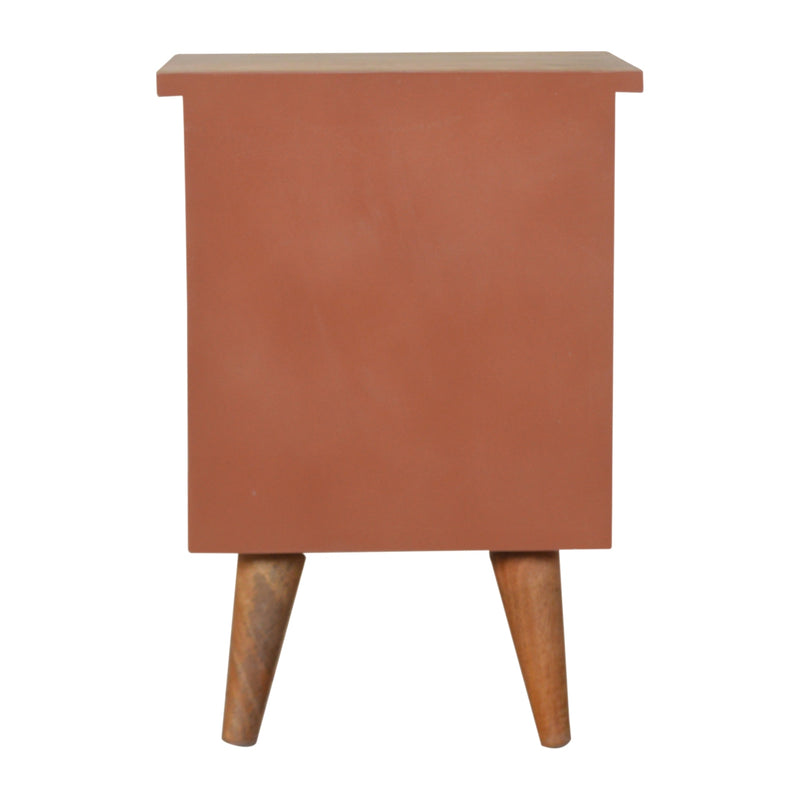 Brick Red Hand Painted Nightstand
