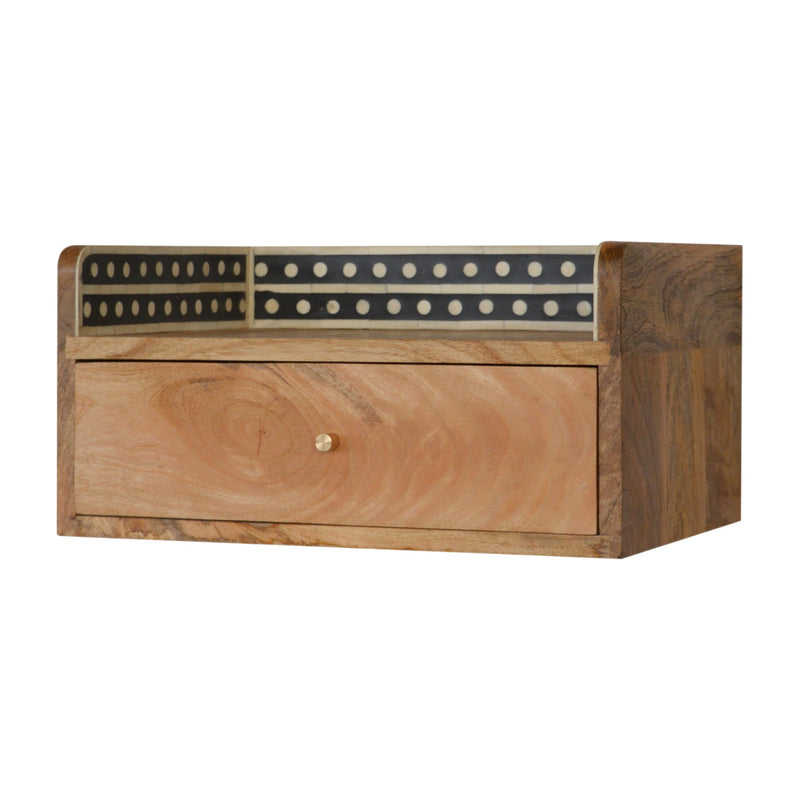 Bone Inlay Gallery Floating Nightstand