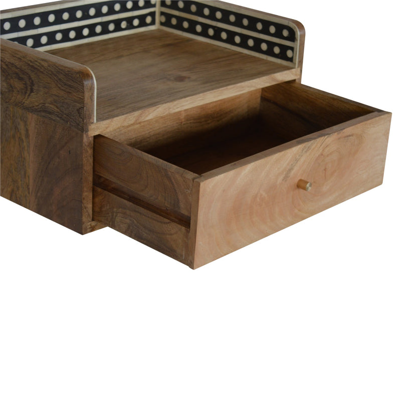 Bone Inlay Gallery Floating Nightstand