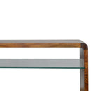 Chestnut Glass Shelf Media Unit