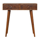Tile Carve Chestnut Console Table