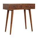 Tile Carve Chestnut Console Table