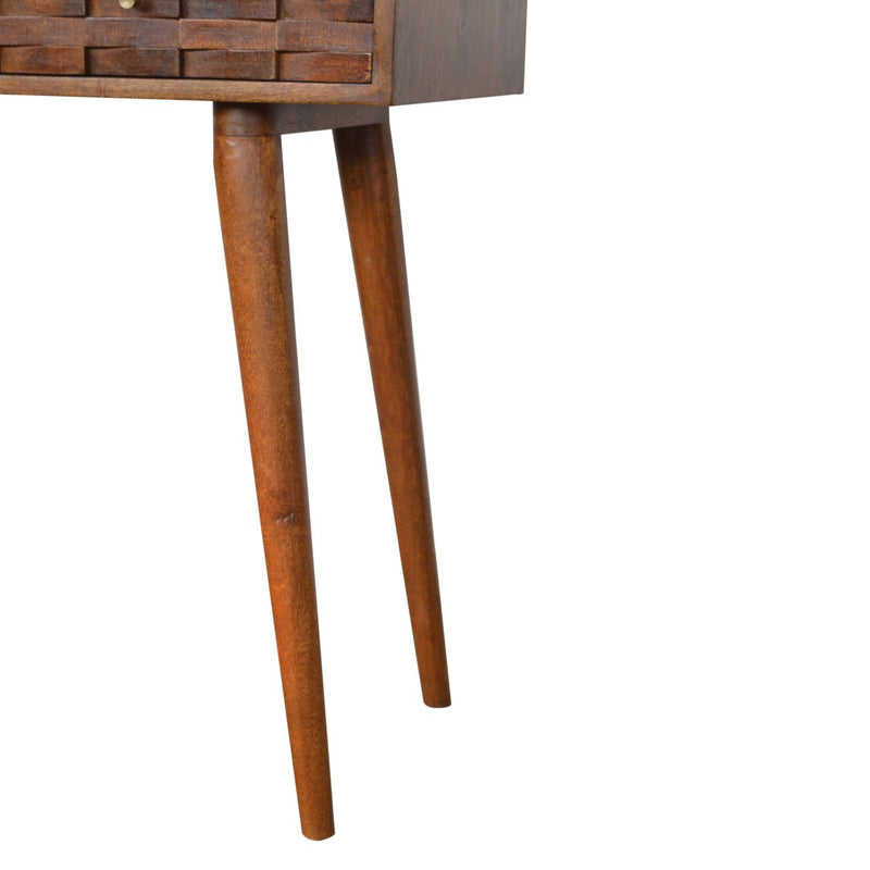 Tile Carve Chestnut Console Table