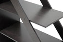 Edmond Diagonally Designed Dark Brown Modern Shelving Unit Baxton