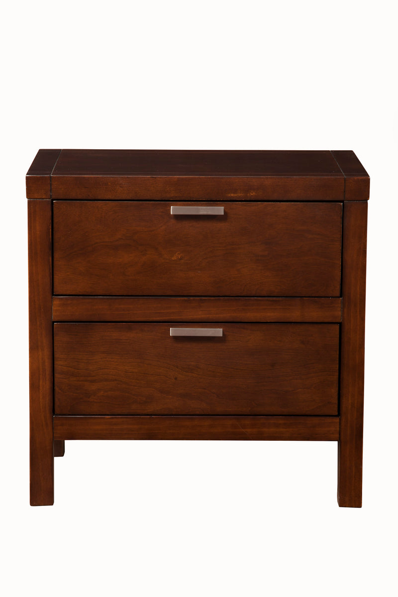 Lorraine 2 Drawer Nightstand, Cappuccino