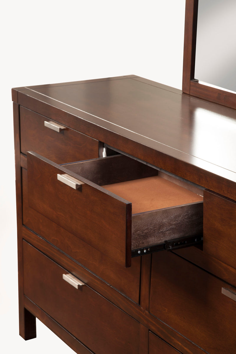 Lorraine 7 Drawer Dresser, Cappuccino