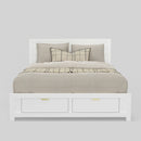 Lorraine California King Storage Bed, White