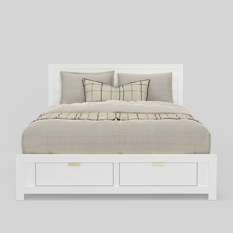 Lorraine Queen Storage Bed, White