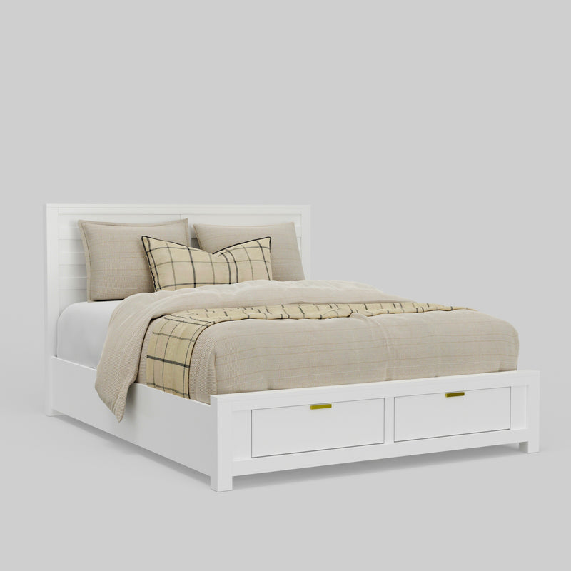 Lorraine Full Size Storage Bed, White