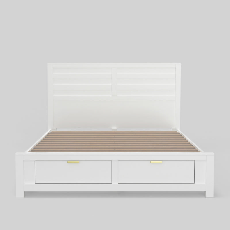 Lorraine Full Size Storage Bed, White