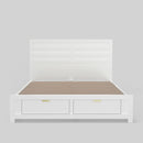 Lorraine Eastern King Storage Bed, White