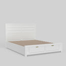 Lorraine Eastern King Storage Bed, White