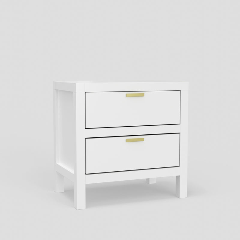 Lorraine 2 Drawer Nightstand, White