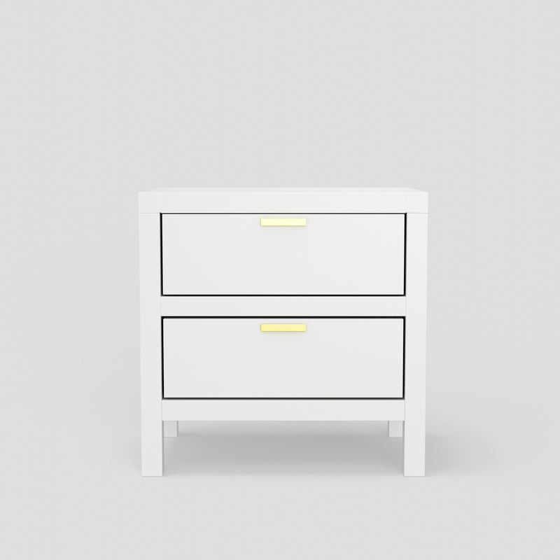 Lorraine 2 Drawer Nightstand, White