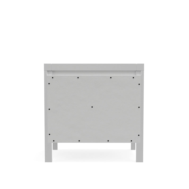 Lorraine 2 Drawer Nightstand, White Alpine
