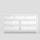 Lorraine 7 Drawer Dresser, White Alpine