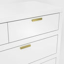Lorraine 7 Drawer Dresser, White Alpine