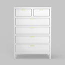 Lorraine 6 Drawer Chest, White Alpine