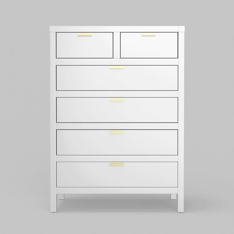 Lorraine 6 Drawer Chest, White