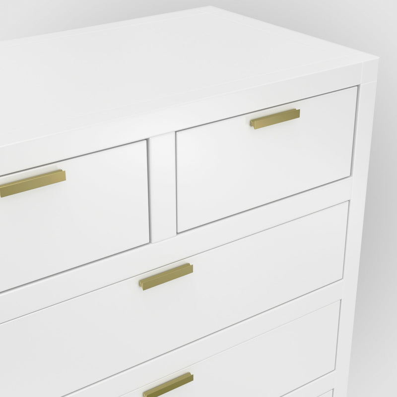 Lorraine 6 Drawer Chest, White Alpine