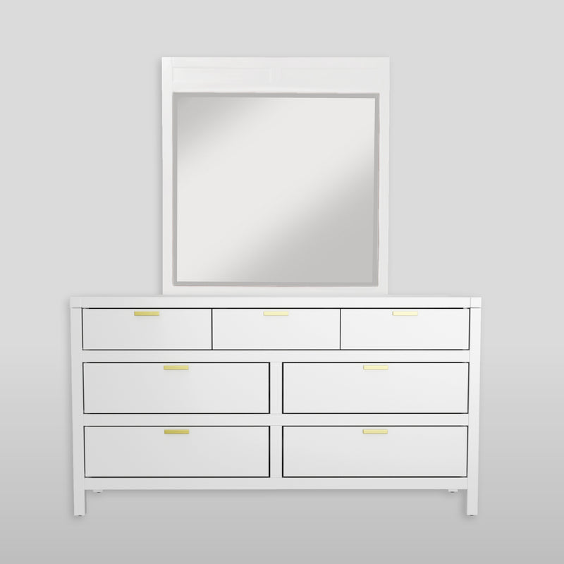 Lorraine Mirror, White