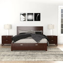 Lorraine Eastern King Storage Bed, Cappuccino Alpine