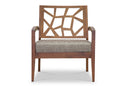 Jessie Modern Lounge Chair w/"Gravel" Twill Fabric Seat