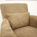 Naila Tan Microfiber Club Chair w/Accent Pillow Baxton