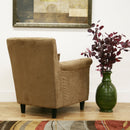 Naila Tan Microfiber Club Chair w/Accent Pillow Baxton