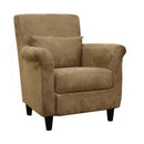 Naila Tan Microfiber Club Chair w/Accent Pillow Baxton