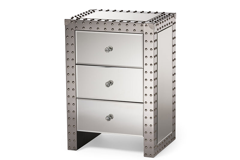 Nira Modern and Contemporary Hollywood Regency Glamour Style End Table