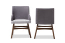 Sunna Two-Tone Gray Fabric Armchair (Set of 2) Baxton