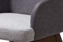 Sunna Two-Tone Gray Fabric Armchair (Set of 2) Baxton