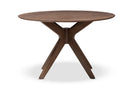 Sunna Walnut Wood 47-Inch Round Dining Table Baxton