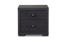 Farica Silverstone Modern Nightstand, 2-Drawers Baxton