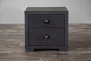 Farica Silverstone Modern Nightstand, 2-Drawers Baxton