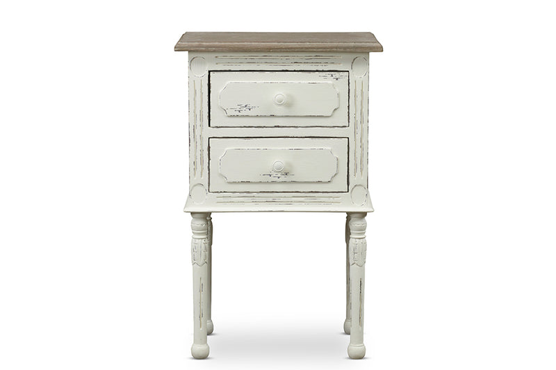 Calanthe Traditional French Accent Nightstand, 2-Drawers