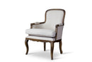 Seranay Traditional French Accent Chair-Ash, Beige