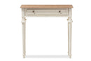 Gosford Weathered Oak and White Wash Distressed Two-Tone Console Table Baxton