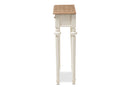 Gosford Weathered Oak and White Wash Distressed Two-Tone Console Table Baxton