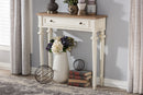 Gosford Weathered Oak and White Wash Distressed Two-Tone Console Table Baxton
